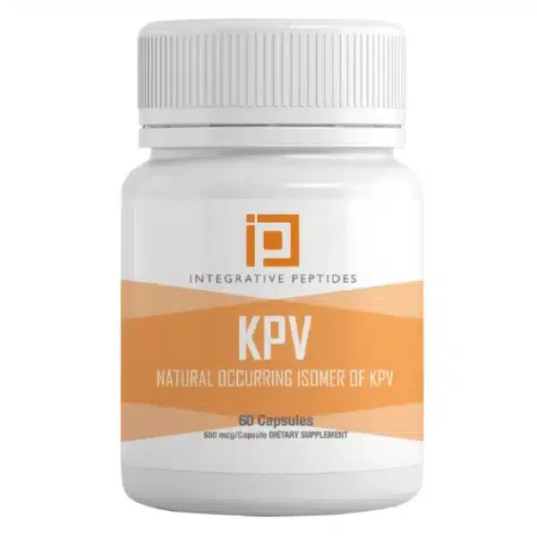 A white bottle labeled "BPC-157 Pure Delayed Release, 60 Capsules (Copy), dietary supplement.